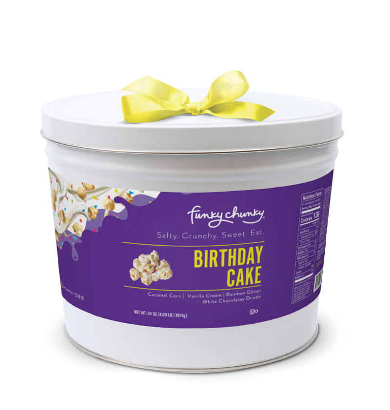 Birthday Cake Popcorn 4lb. Big Party Tin