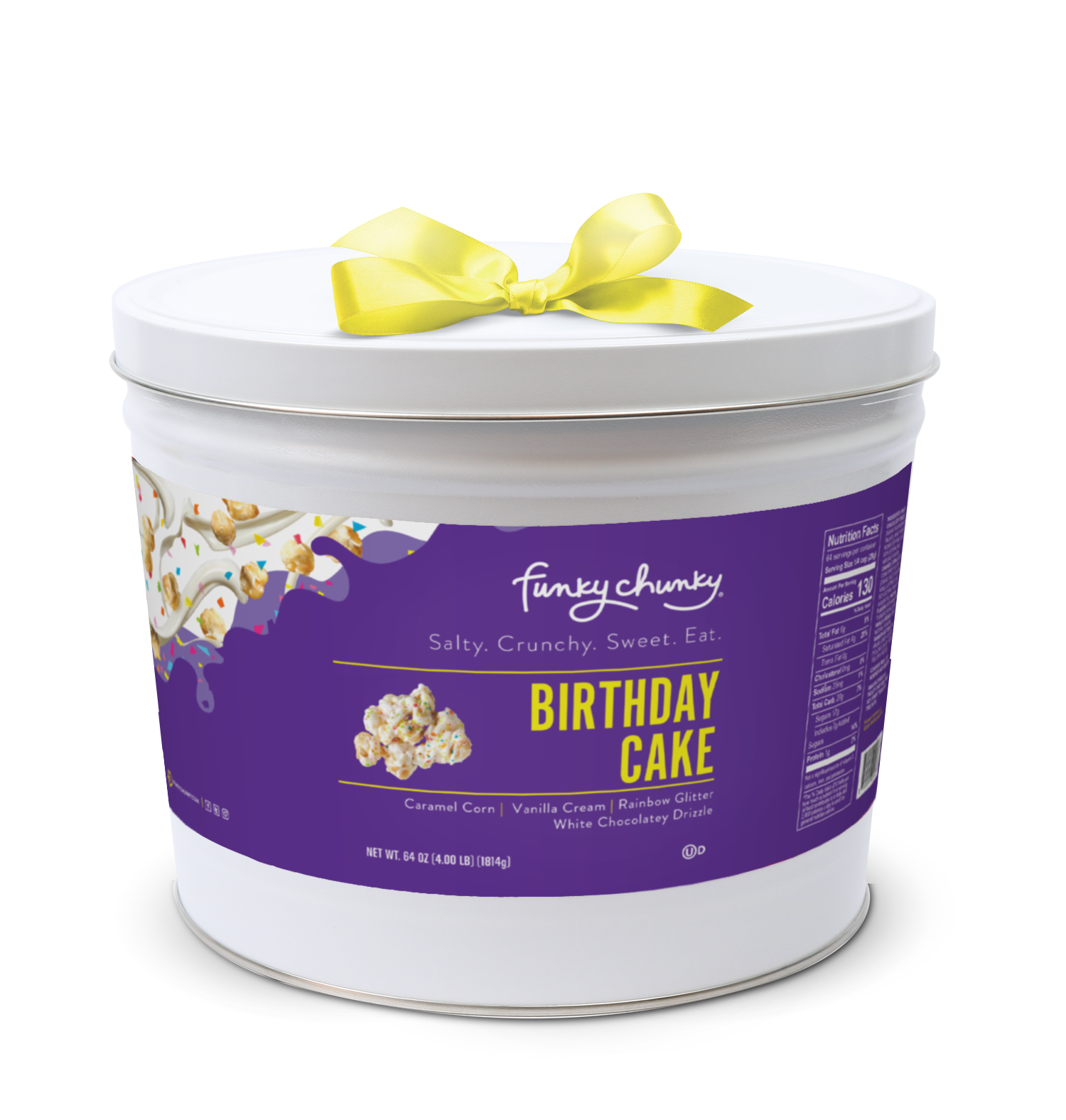 Birthday Cake Popcorn 4lb. Big Party Tin