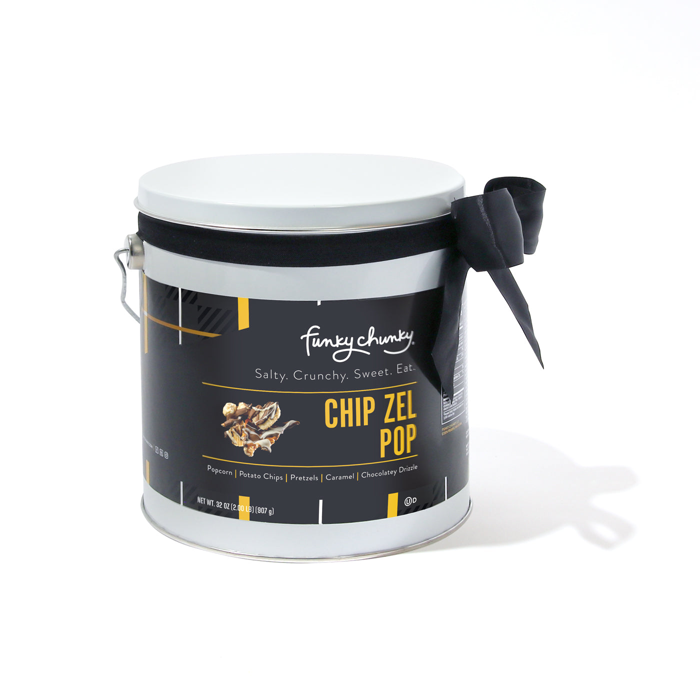Gift Pails 2 lb-This gourmet popcorn gift tin is filled to the lid with two rich and delicious pounds of your favorite Funky Chunky¬Æ flavor. This popcorn tin is the perfect sharing or gifting size for family gatherings, small office parties and corporate customers.-Funky Chunky